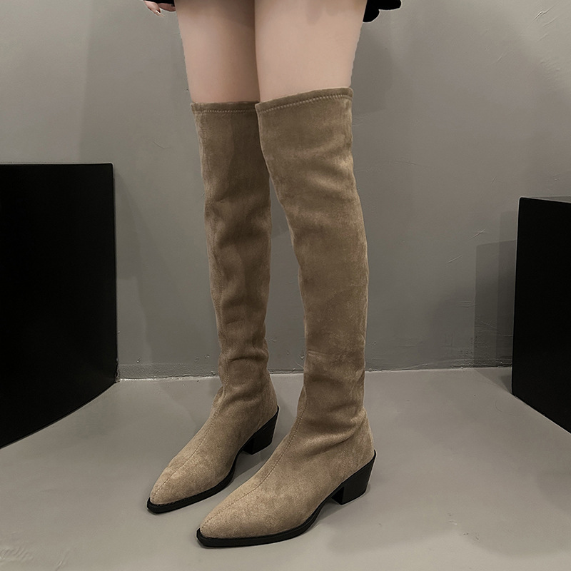 Women'S Accessories Trends 2025 - Stretch Weiches Leder Frauen Overknee Hohe