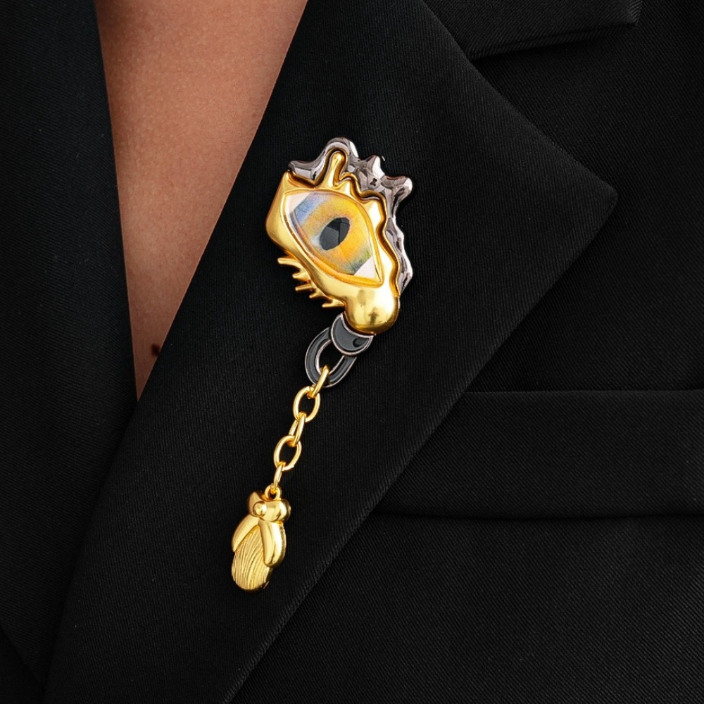 Women'S Accessories For Suit - Hochwertige Metall-Brosche in Tropfenform mit Quaste