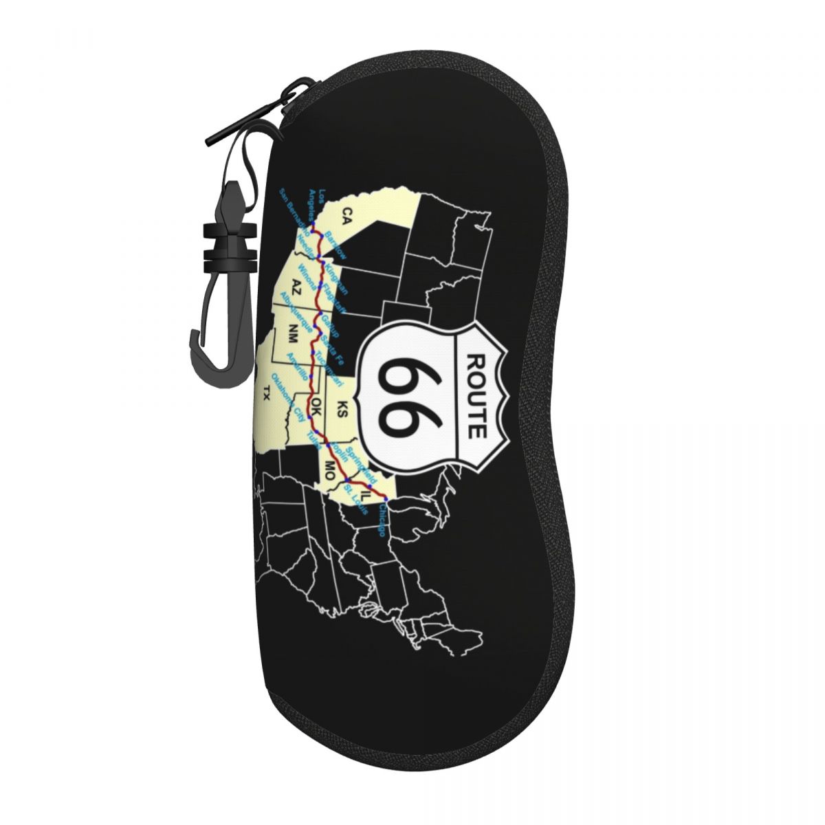 Women Accessories Usa - Benutzerdefinierte Route 66-Karte Shell Brillenetui Männer