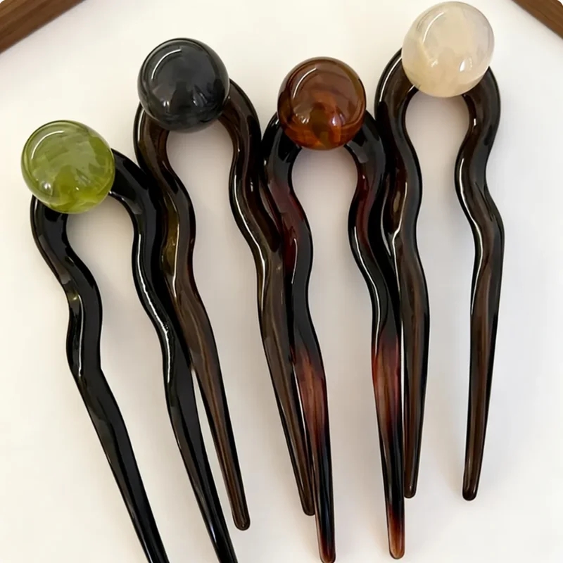 Young Women'S Accessories - Modische Farbige Perlen U-förmige Haarstäbchen Haarnadel