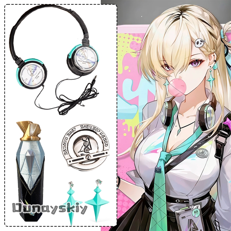 Women Accessories Earrings - Game Wuthering Waves Lynae Cosplay-Kostüm, Kopfhörer,