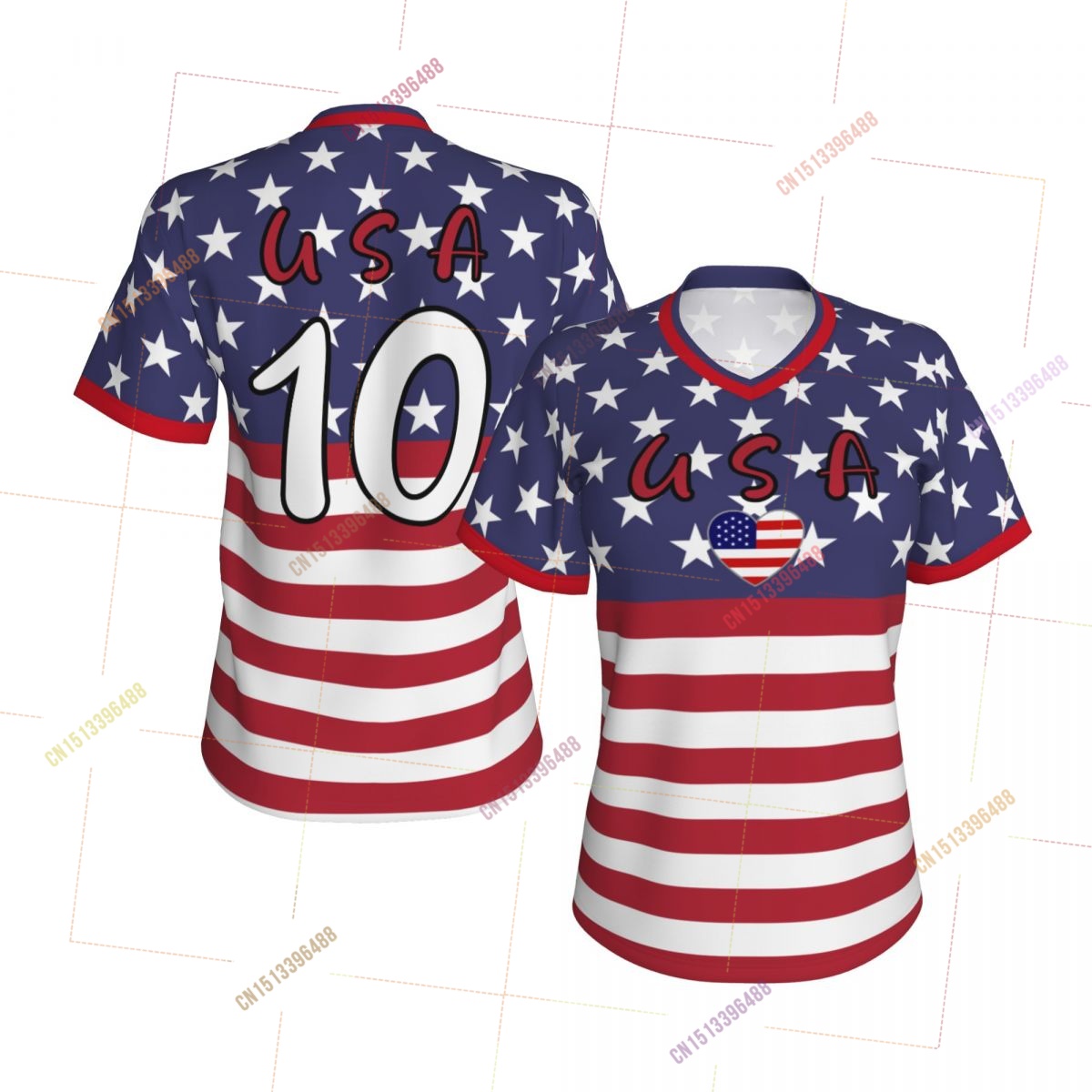 Women Accessories Usa - 2026 USA AMERIKA Flaggen-Shirts für Damen
