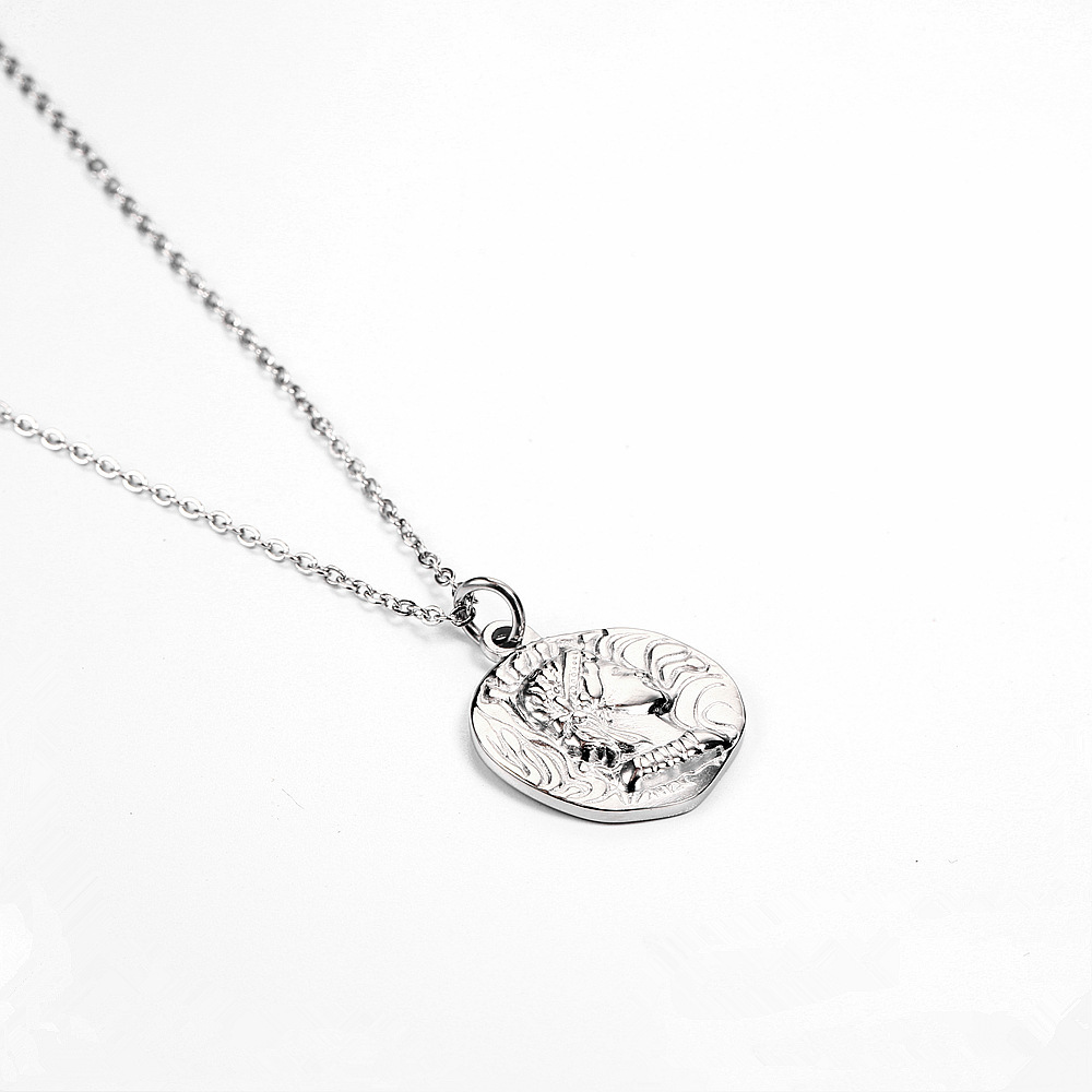 Coin Necklace Delicate - Vergoldete Queen Elizabeth Portraitkette, modische Münze,