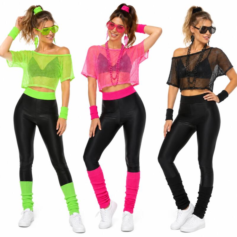 Women Accessories Earrings - 80er Jahre Hippie Disco Outfit Set