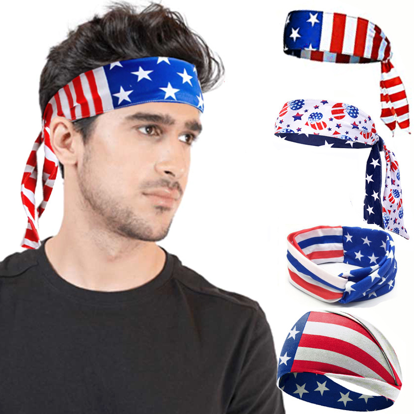 Women Accessories Usa - USA-Flagge Unabhängigkeitstag Haarband für Männer und