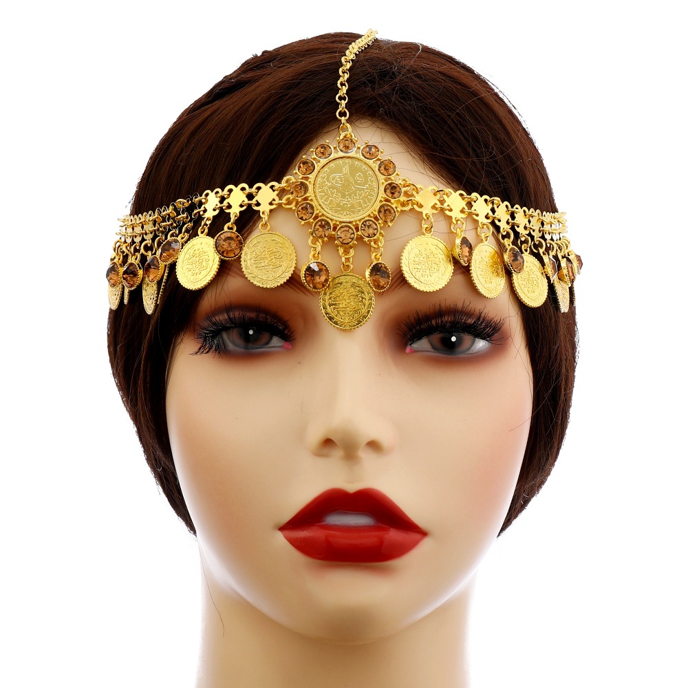 Women Accessories India - Orientalische Braut Strass Kopf Kette Für