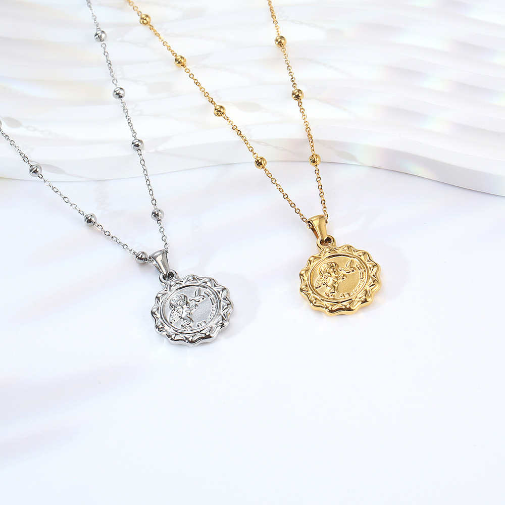 Coin Necklace Delicate - Frauen zarte die Engel Amor Münze