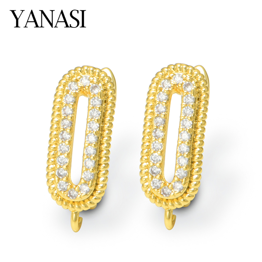 Women Accessories Earrings - 1 Paar 18K vergoldete Messing-Ohrringhaken, Anti-Fade-Verschlüsse