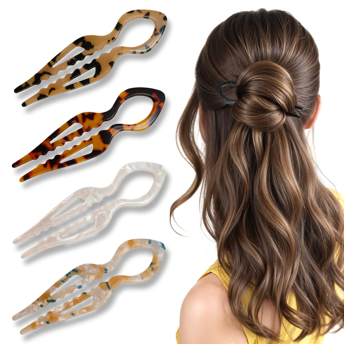 U-förmige Haarstäbchen, Schild – Young Women'S Accessories Bewertung und Preis