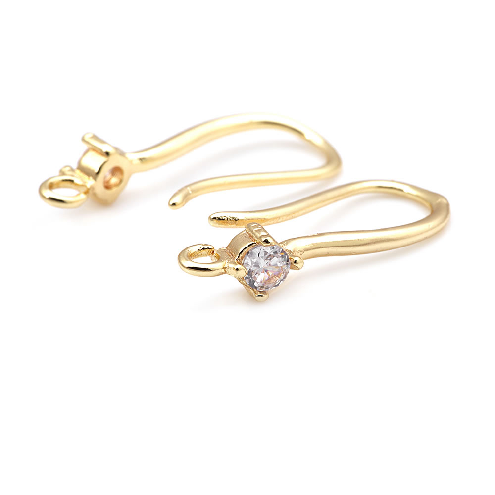 18K Gold Farbe Messing mit Zir – Women Accessories Earrings Bewertung und Preis