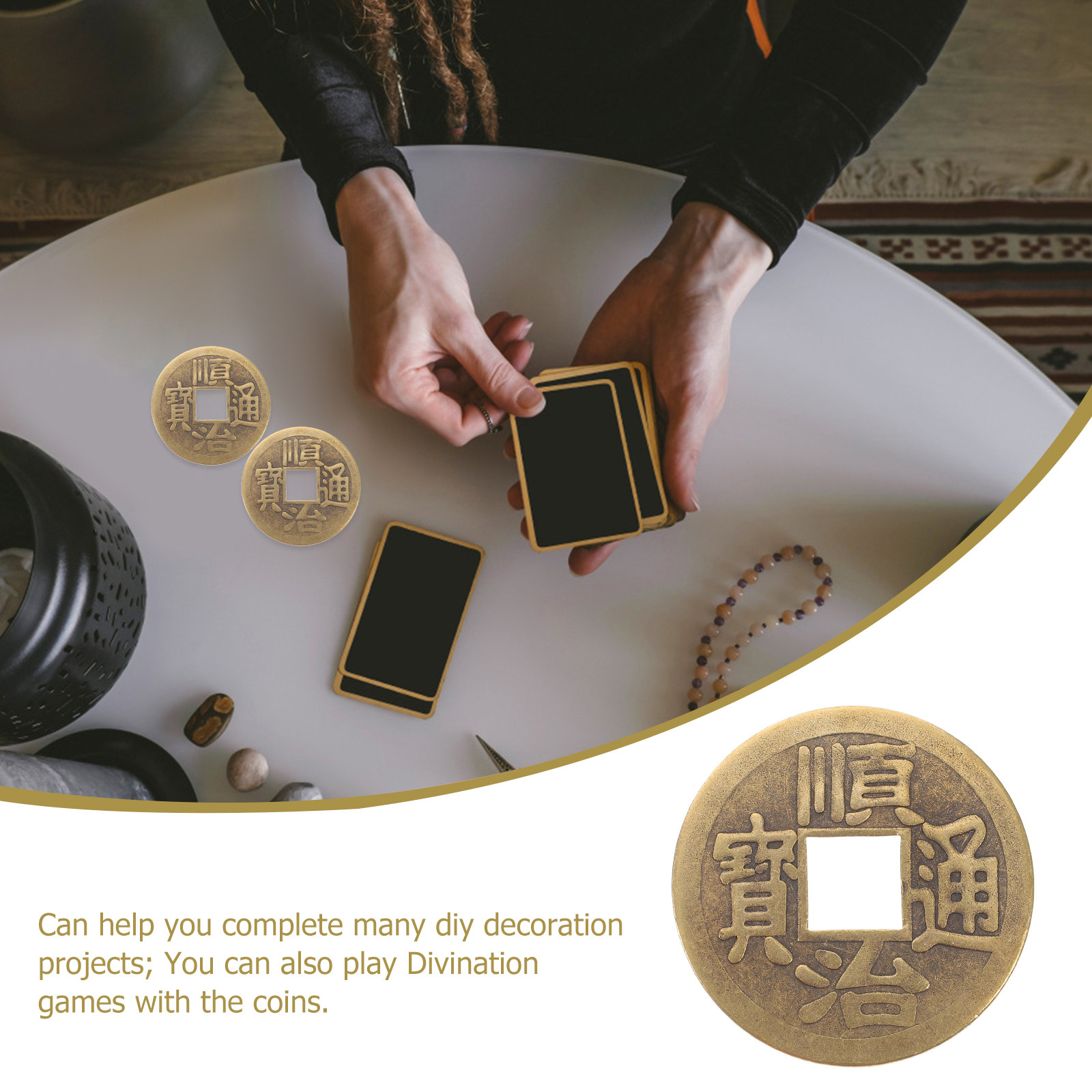 6 Stück zarte chinesische Glüc – Coin Necklace Delicate Bewertung und Preis