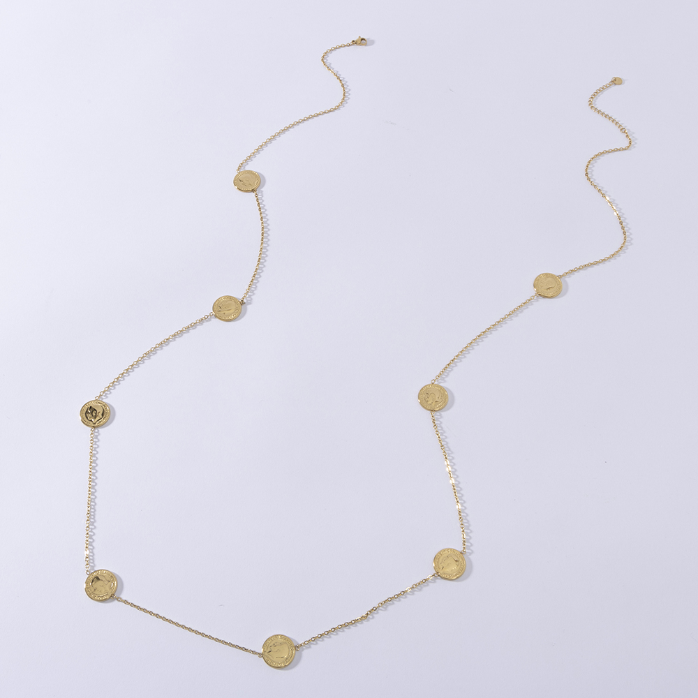 LUIZADA Edelstahl-Halskette mi – Coin Necklace Delicate Bewertung und Preis