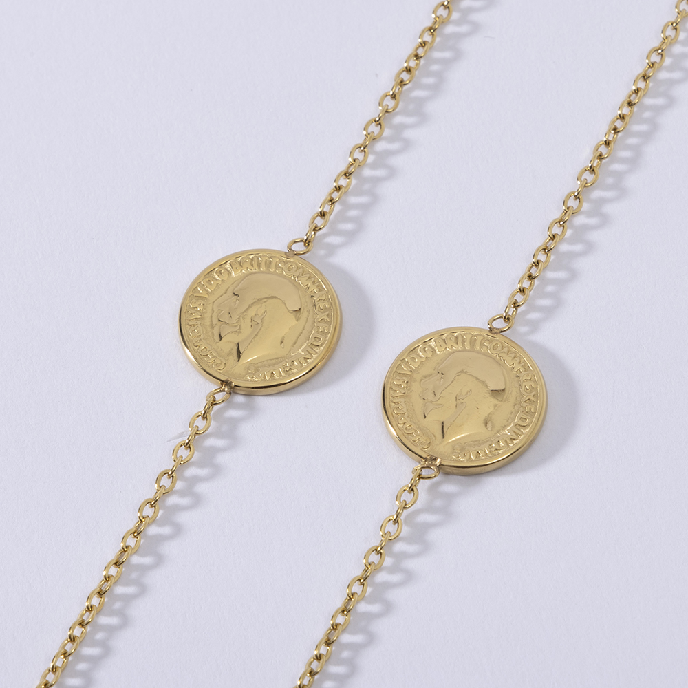 LUIZADA Edelstahl-Halskette mi – Coin Necklace Delicate Bewertung und Preis
