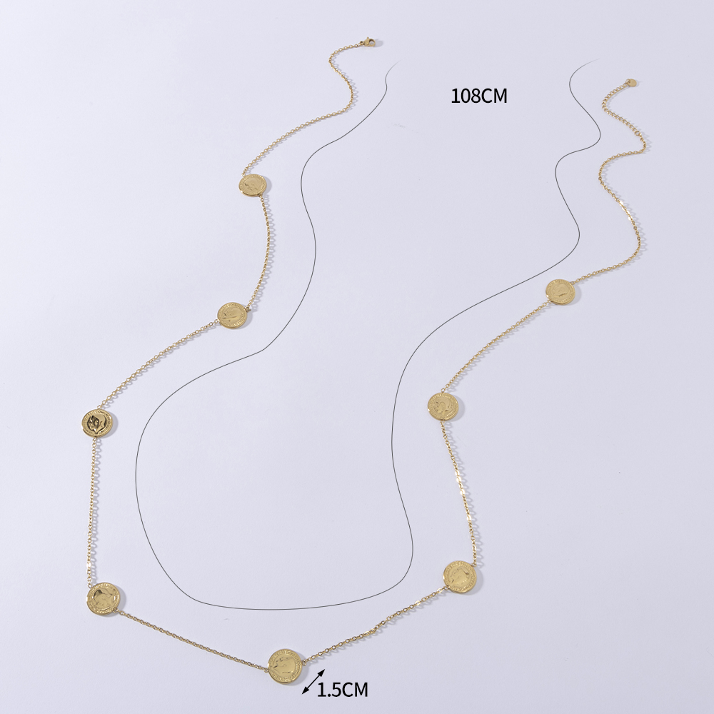 LUIZADA Edelstahl-Halskette mi – Coin Necklace Delicate Bewertung und Preis