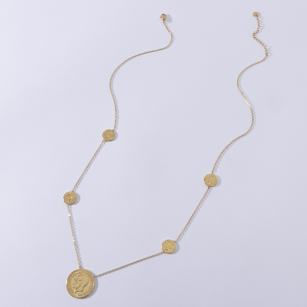 LUIZADA Edelstahl-Halskette mi – Coin Necklace Delicate Bewertung und Preis