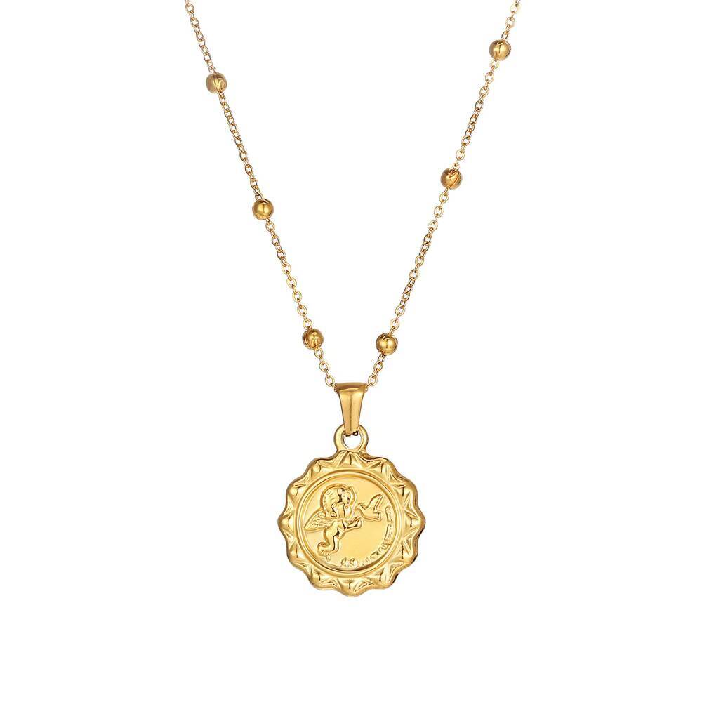 Frauen zarte die Engel Amor Mü – Coin Necklace Delicate Bewertung und Preis