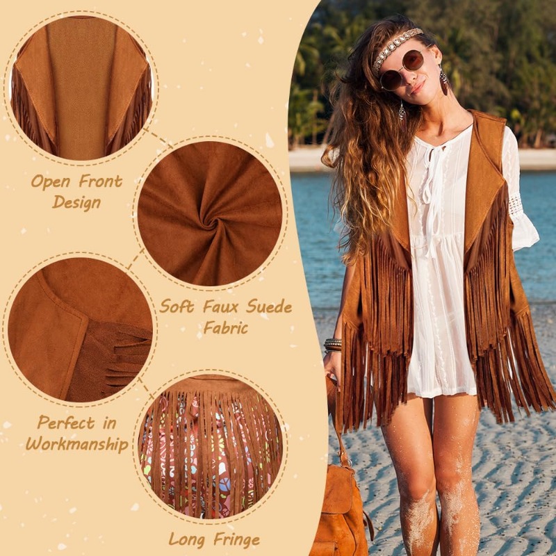5-teiliges Hippie-Kostüm-Zubeh – Women Accessories Earrings Bewertung und Preis