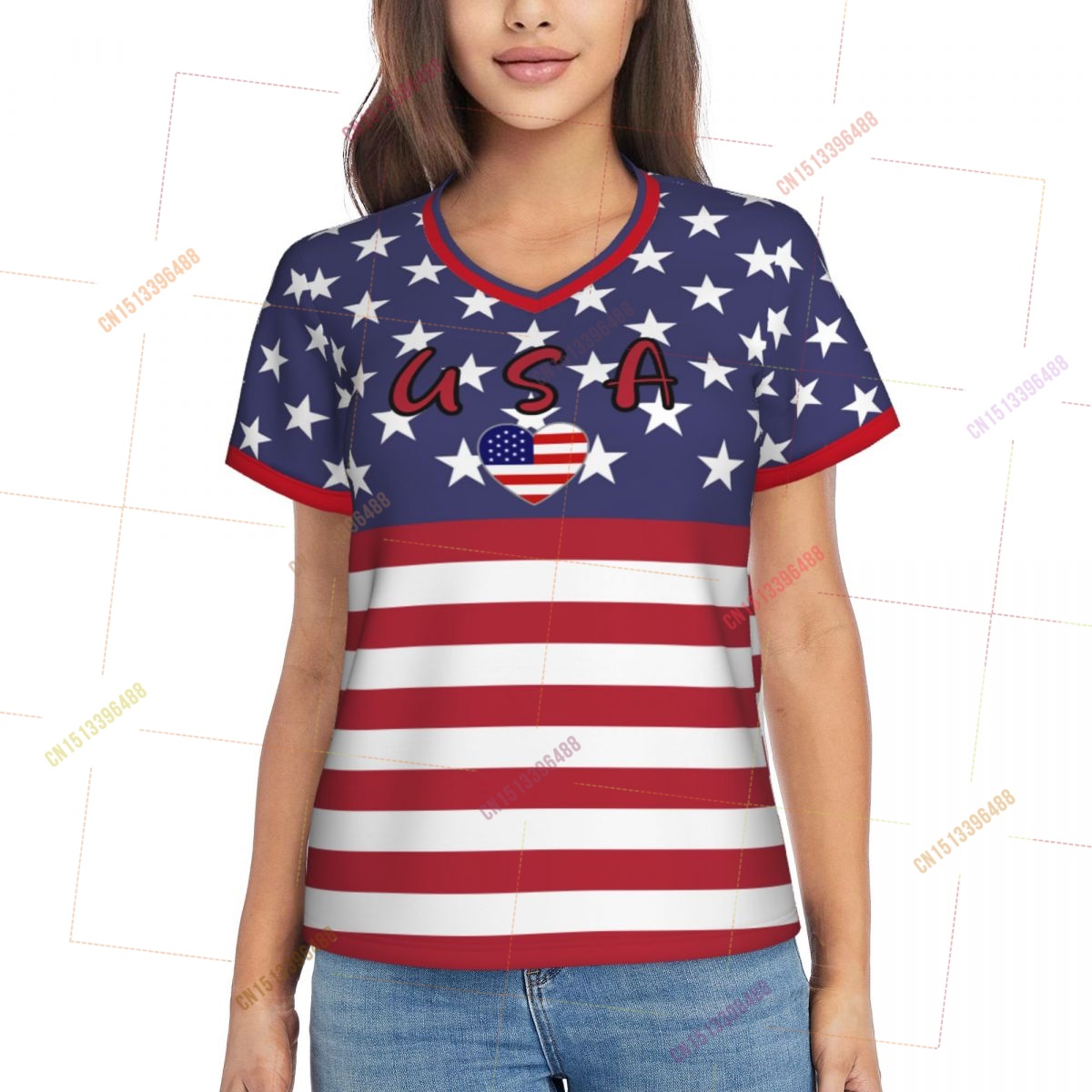 2026 USA AMERIKA Flaggen-Shirt – Women Accessories Usa Bewertung und Preis