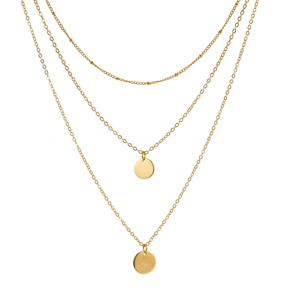 14K Vergoldete Filigrane Layer – Coin Necklace Delicate Bewertung und Preis