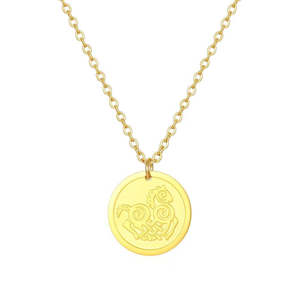 Edelstahl Mode Frauen Zarte Ru – Coin Necklace Delicate Bewertung und Preis