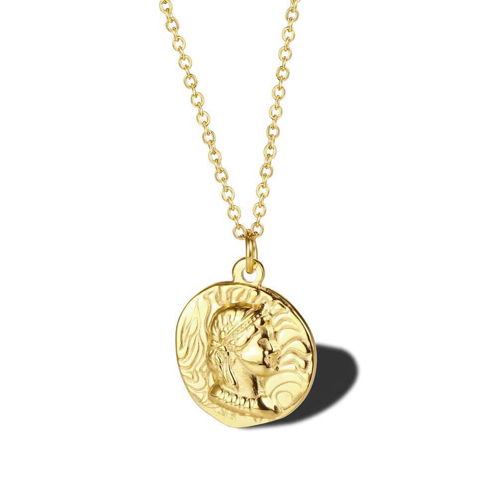 Edelstahl vergoldet Königin El – Coin Necklace Delicate Bewertung und Preis