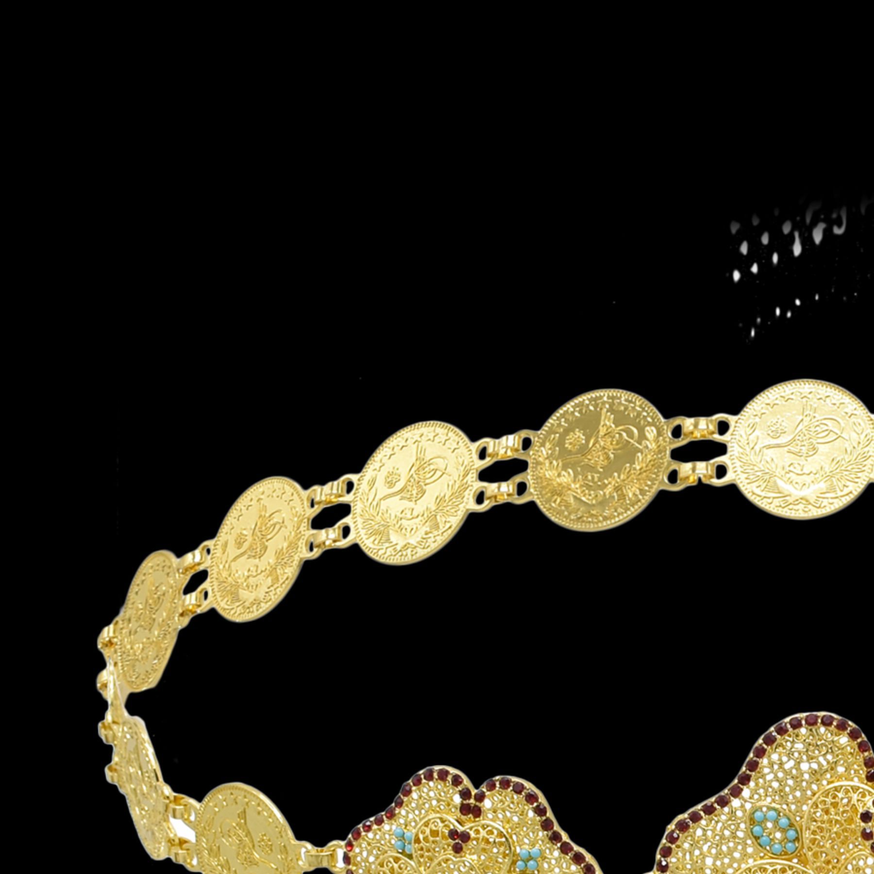 Aushöhlen Blume Münzen Kette A – Women Accessories India Bewertung und Preis