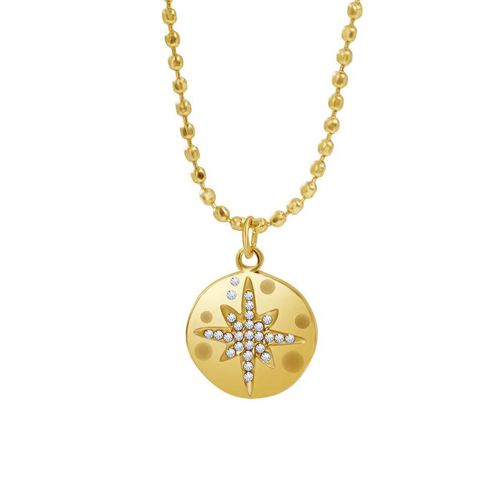 Edelstahl Frauen zarte runde M – Coin Necklace Delicate Bewertung und Preis