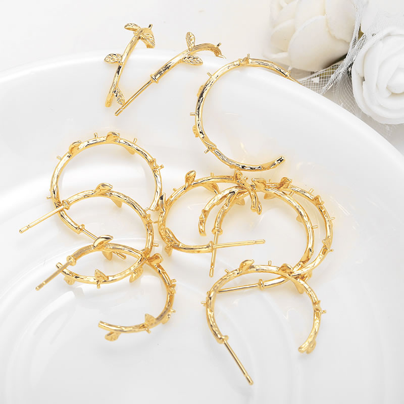 6 Stück 18 Karat Gold Messing  – Women Accessories Earrings Bewertung und Preis