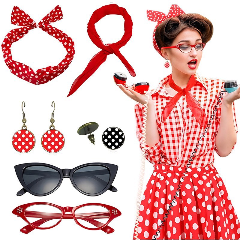 Karneval-Accessoires-Set im St – Women'S Accessories In The 1950S Bewertung und Preis