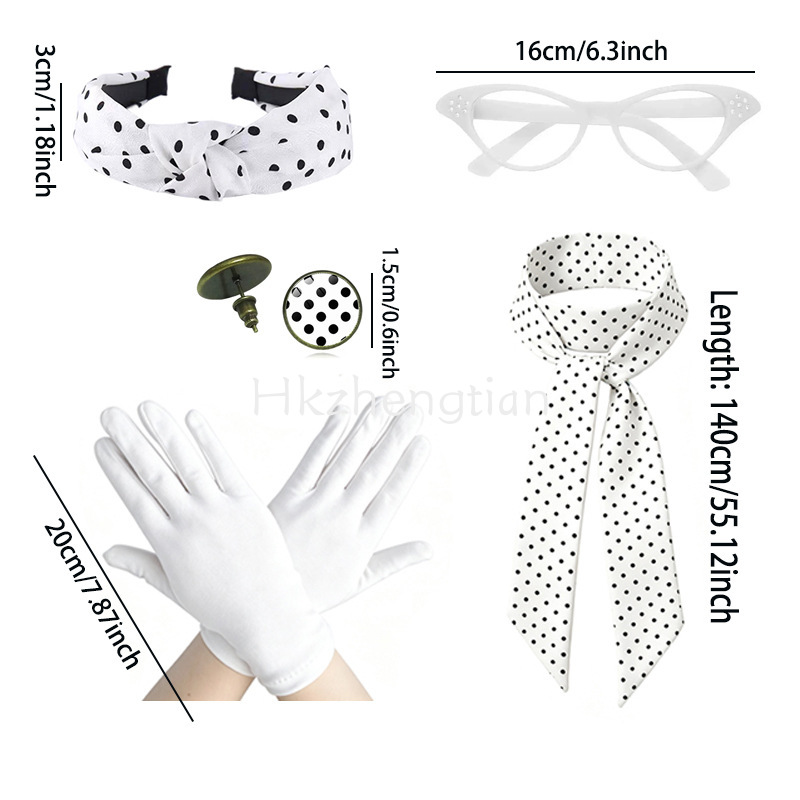 1950er Retro Polka Dot Accesso – Women'S Accessories In The 1950S Bewertung und Preis