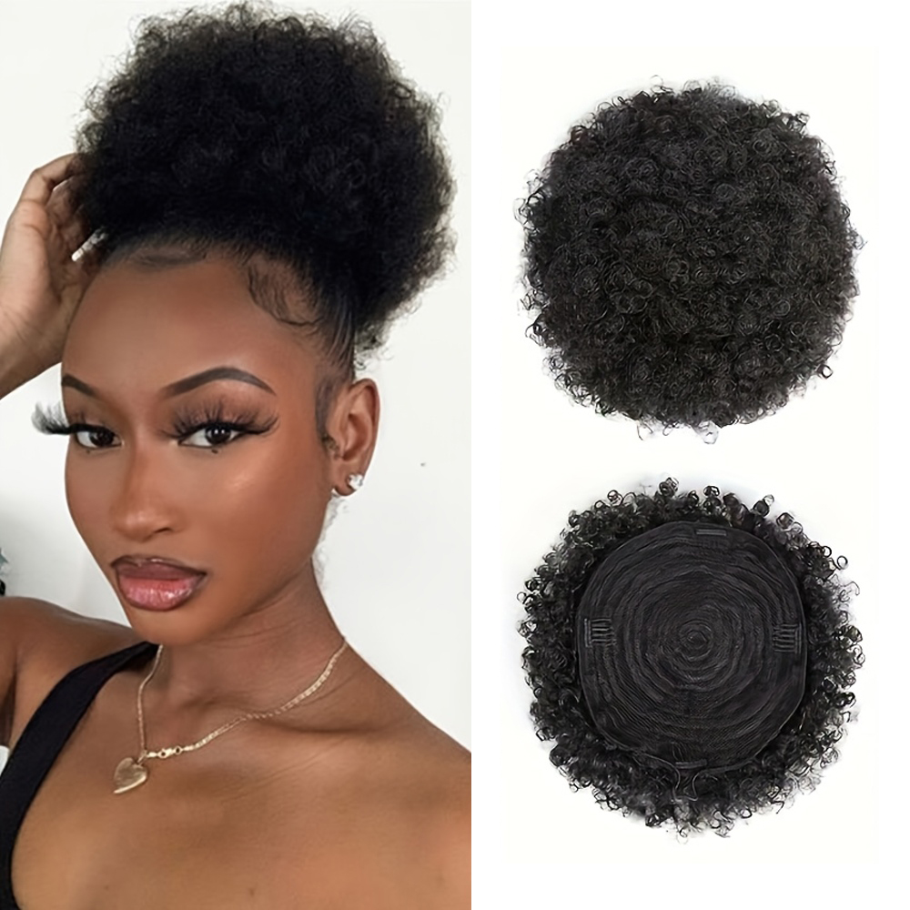 Afro Kinky Puffs 100 % Echthaa – Women Accessories India Bewertung und Preis